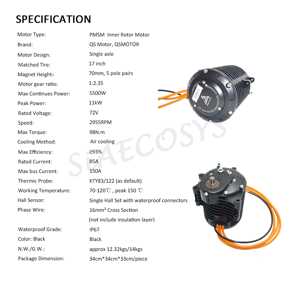 QSMOTOR QS138 70H V3 3000W 750 - Fardriver Nd72850 Controller ulasan dan harga